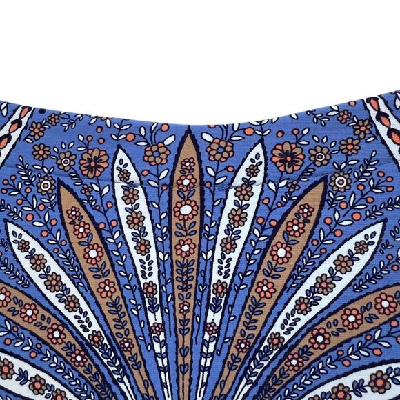 TALBOTS Effortless Jersey Shift Dress Medium Baroque Paisley Blue Stretch - Picture 8 of 10